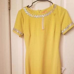 Lime green midi dress